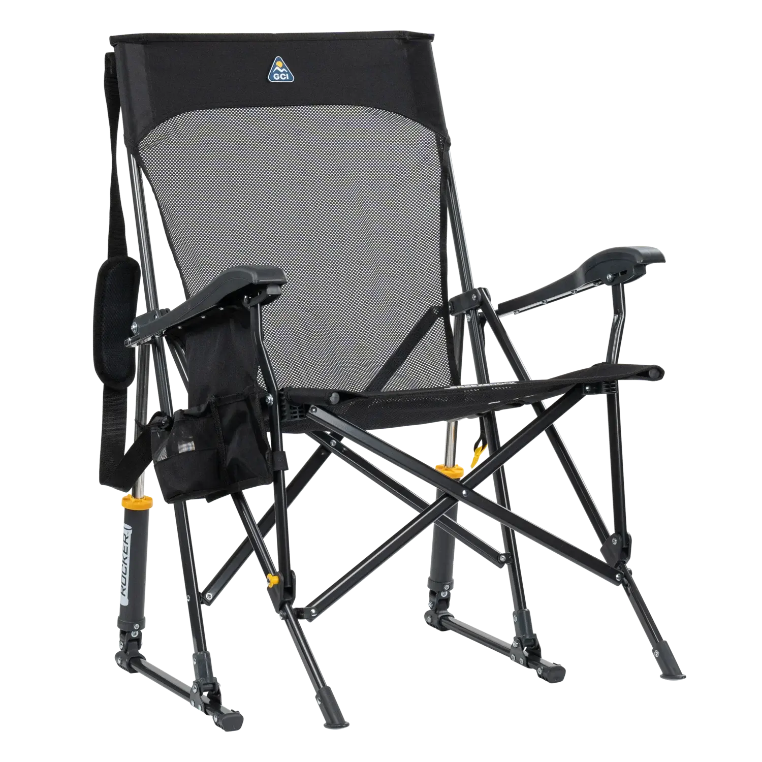 Premium All-Weather BreezeRocker - Choice 504 - RoadTrip Rocker Smooth Motion Camp Chair - Black
