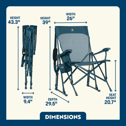 Premium All-Weather BreezeRocker - Choice 504 - RoadTrip Rocker Smooth Motion Camp Chair Detail