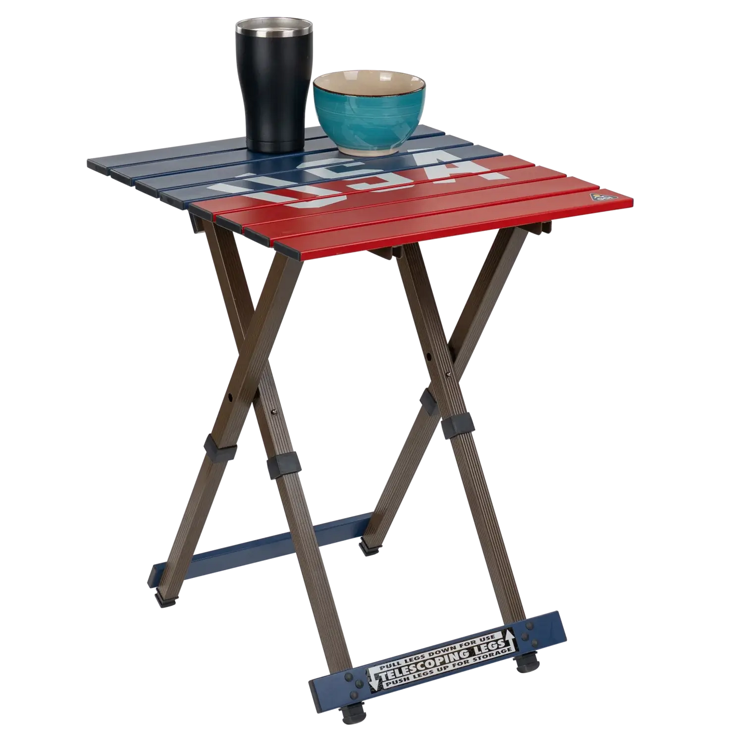 Multi-Functional Cook Compact Camp Table 20 - USA Anniversary Deluxe - Choice 757 - Multi-Functional Heavy-Duty Grilling Table Counter Detail