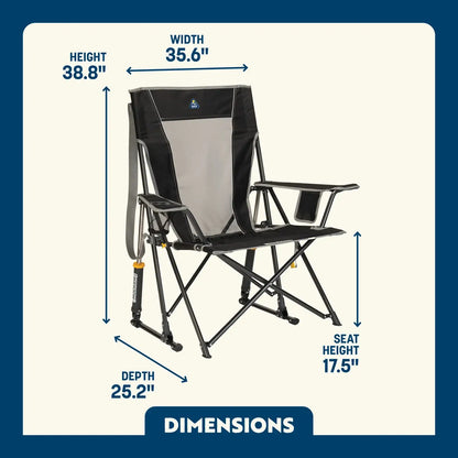 Heavy-Duty Freestyle Comfort Pro Rocker - Choice 375 - Freestyle Rocker Portable Outdoor Folding Chair Detail