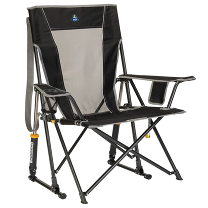 Heavy-Duty Freestyle Comfort Pro Rocker - Choice 375 - Freestyle Rocker Portable Outdoor Folding Chair - Black