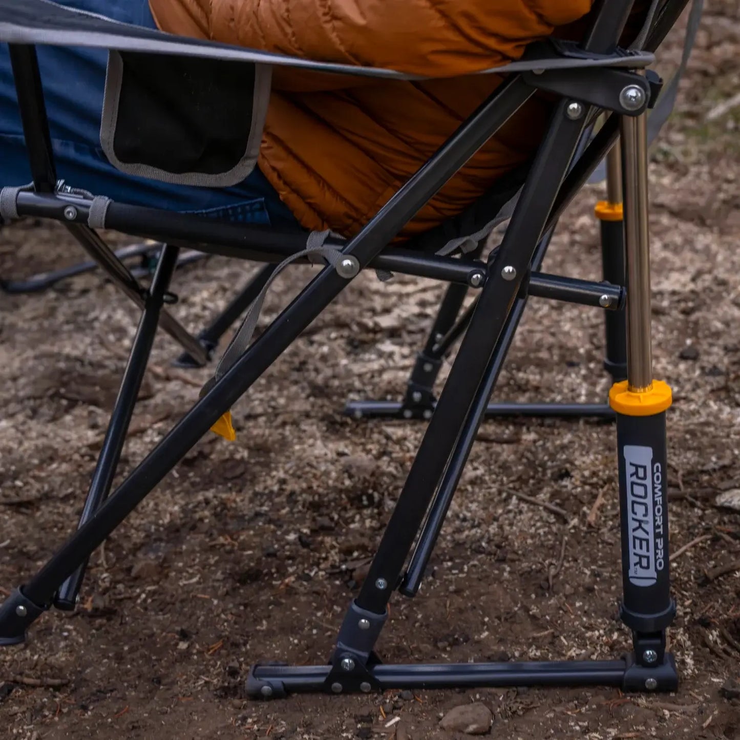 Heavy-Duty Freestyle Comfort Pro Rocker - Choice 375 - Freestyle Rocker Portable Outdoor Folding Chair Detail