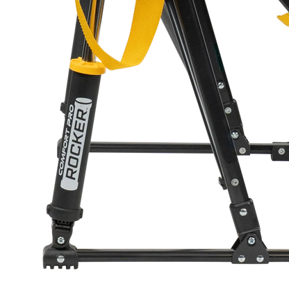 Luxury Camp College Comfort Pro Rocker - Iowa Hawkeyes - Choice 249 - Patented Spring-Action Rocking Chair for Camping Detail