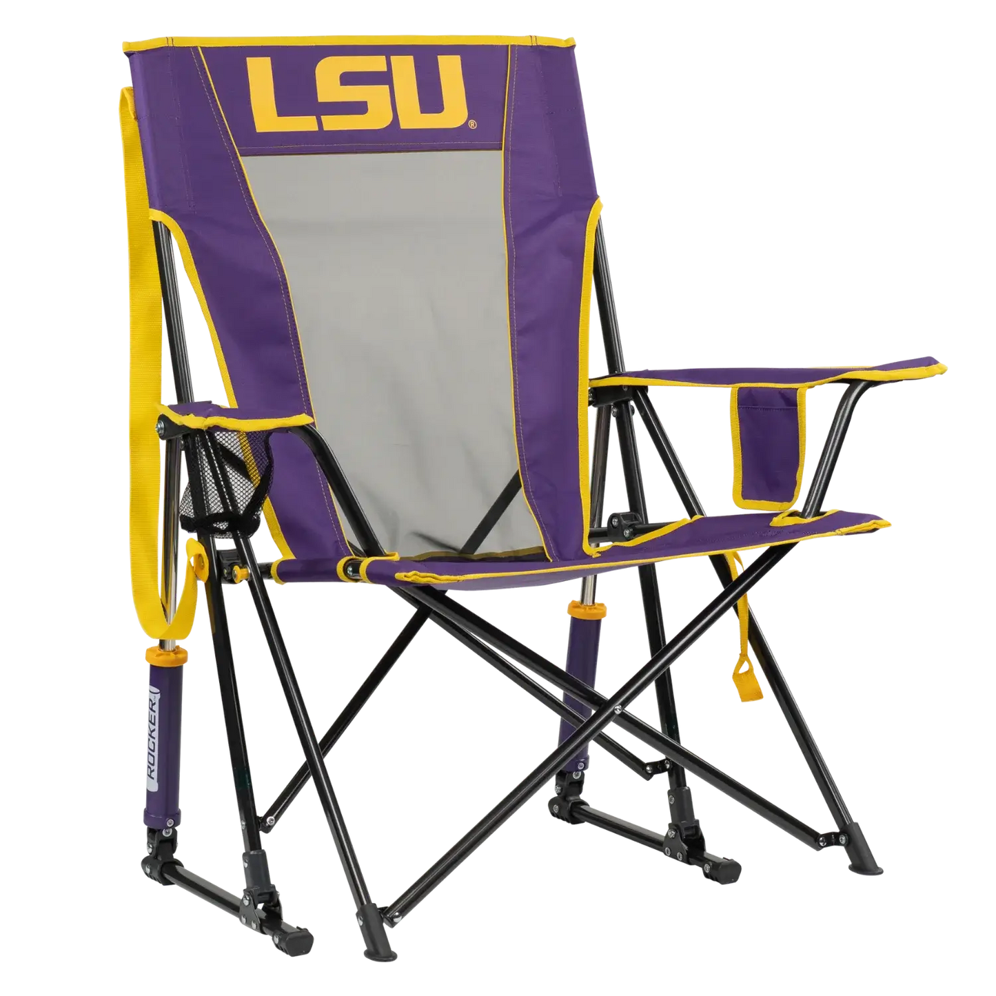 Luxury Camp College Comfort Pro Rocker - LSU Tigers - Choice 880 - RoadTrip Rocker Smooth Motion Camp Chair - Default Title