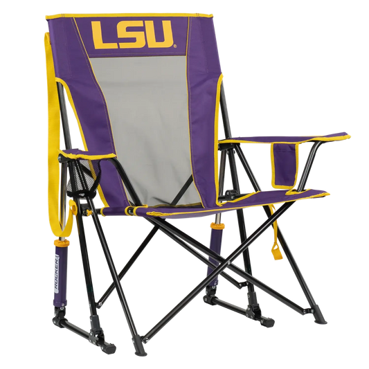 Luxury Camp College Comfort Pro Rocker - LSU Tigers - Choice 880 - RoadTrip Rocker Smooth Motion Camp Chair - Default Title