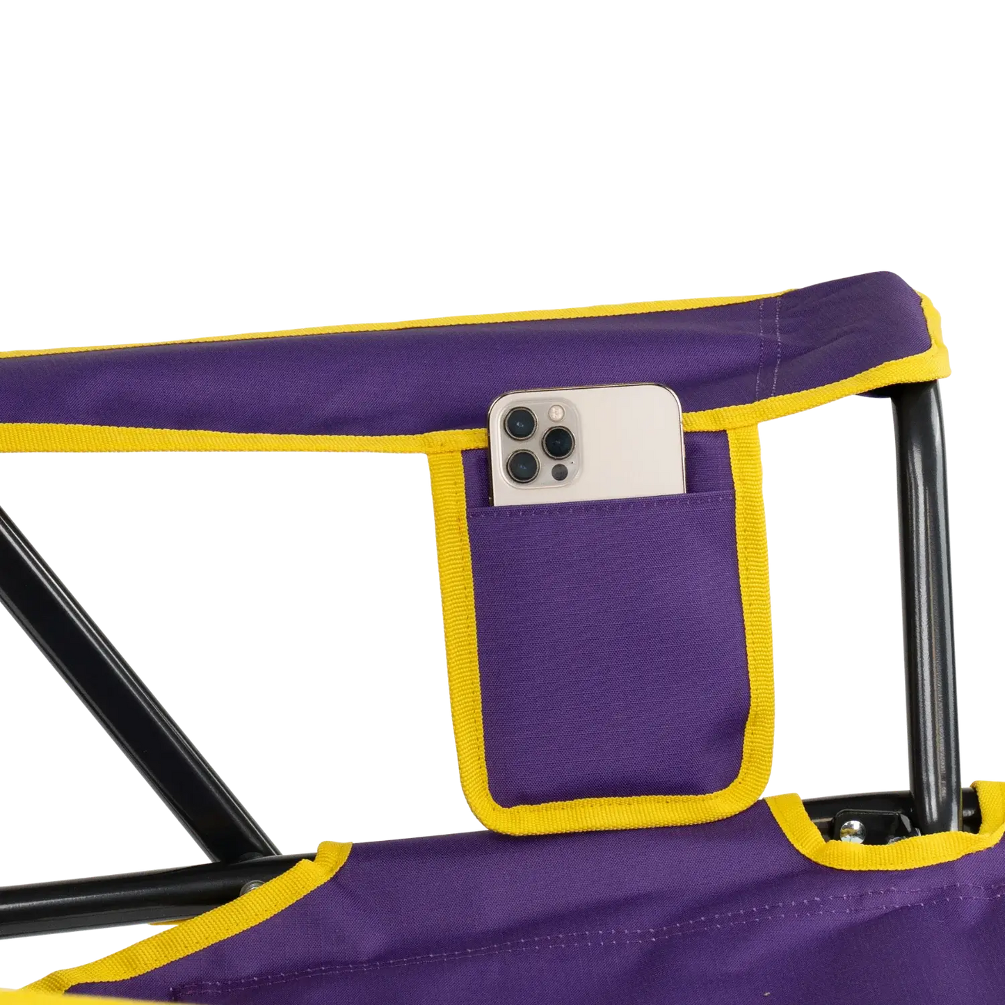 Luxury Camp College Comfort Pro Rocker - LSU Tigers - Choice 880 - RoadTrip Rocker Smooth Motion Camp Chair Detail
