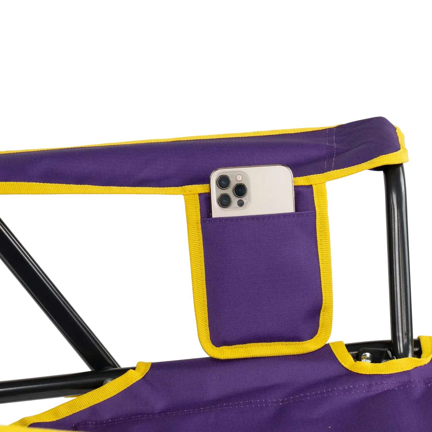 Luxury Camp College Comfort Pro Rocker - LSU Tigers - Choice 880 - RoadTrip Rocker Smooth Motion Camp Chair Detail