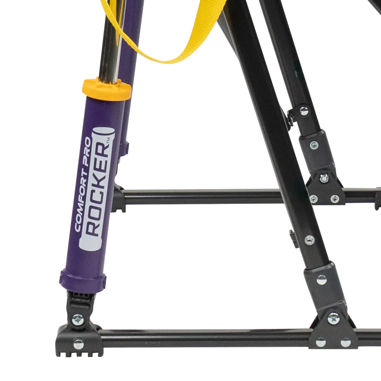 Luxury Camp College Comfort Pro Rocker - LSU Tigers - Choice 880 - RoadTrip Rocker Smooth Motion Camp Chair Detail