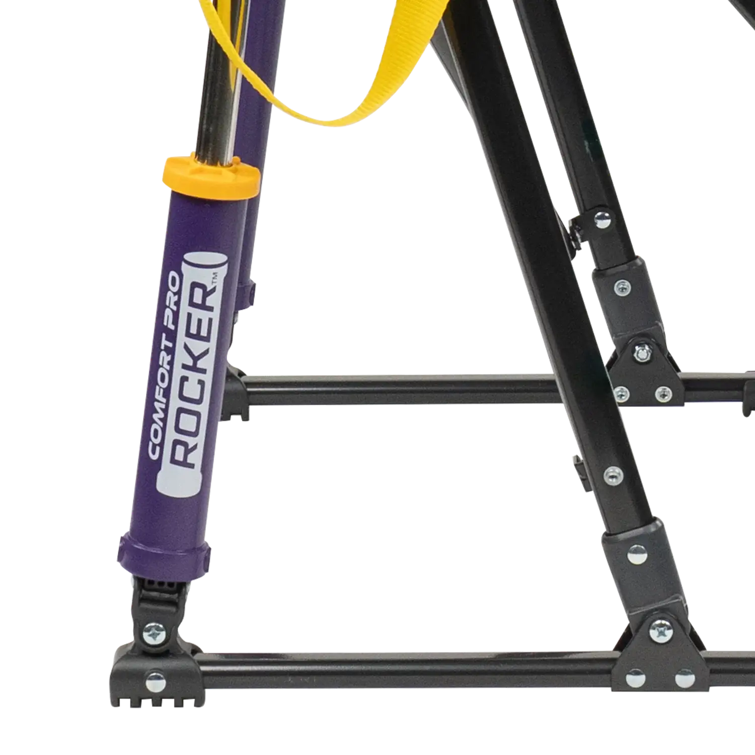 Luxury Camp College Comfort Pro Rocker - LSU Tigers - Choice 880 - RoadTrip Rocker Smooth Motion Camp Chair Detail