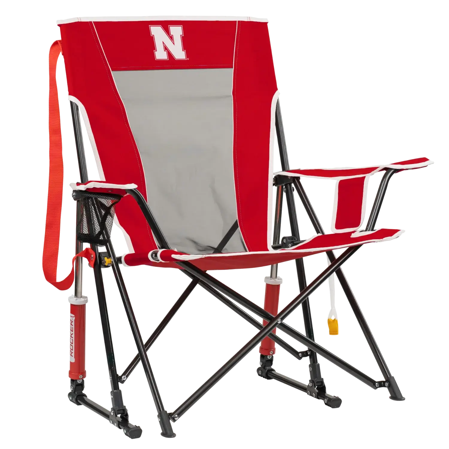Luxury Camp College Comfort Pro Rocker - Nebraska Cornhuskers - Choice 161 - RoadTrip Rocker Smooth Motion Camp Chair - Default Title