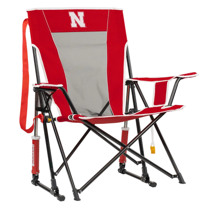 Luxury Camp College Comfort Pro Rocker - Nebraska Cornhuskers - Choice 161 - RoadTrip Rocker Smooth Motion Camp Chair - Default Title