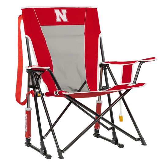 Luxury Camp College Comfort Pro Rocker - Nebraska Cornhuskers - Choice 161 - RoadTrip Rocker Smooth Motion Camp Chair - Default Title