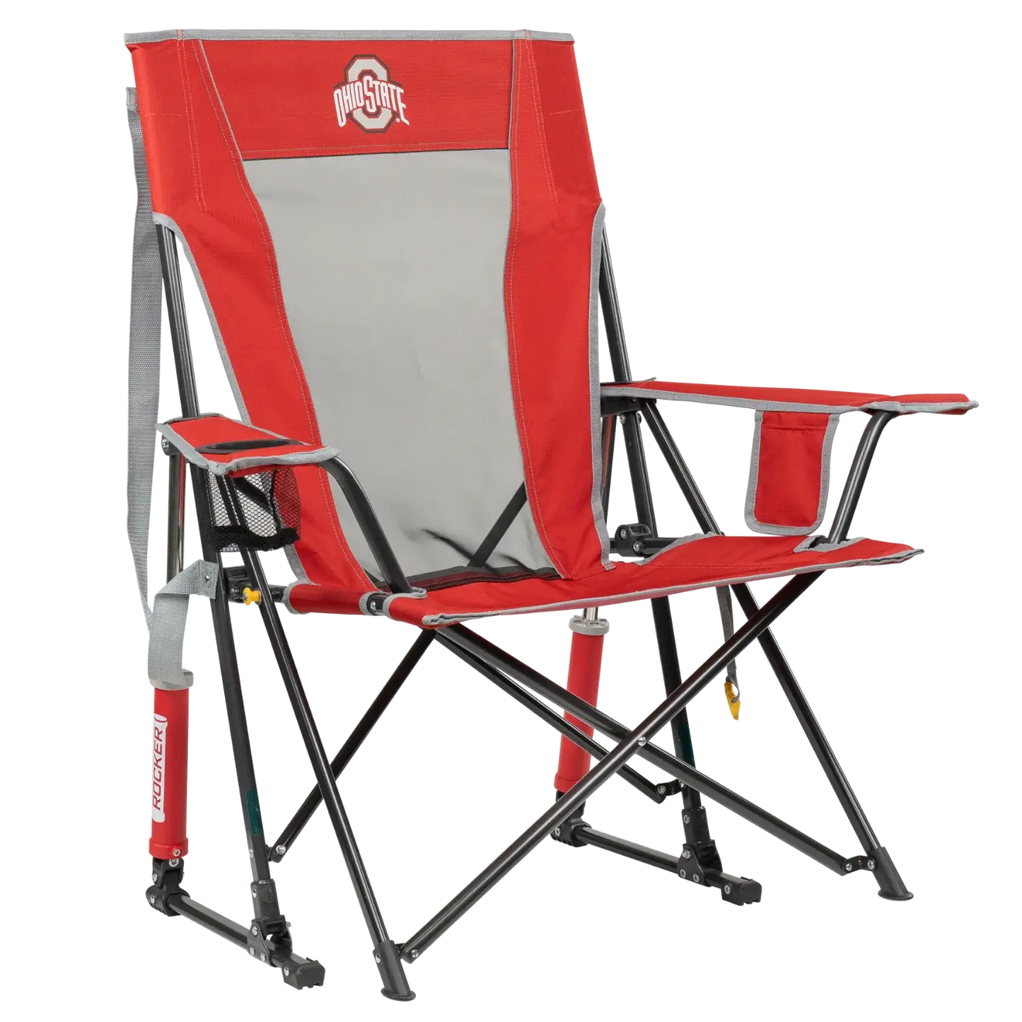 Patented Spring-Action College Comfort Pro Rocker - Ohio State Buckeyes - Choice 676 - RoadTrip Rocker Smooth Motion Camp Chair - Default Title