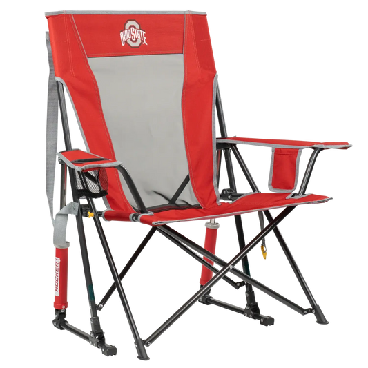 Patented Spring-Action College Comfort Pro Rocker - Ohio State Buckeyes - Choice 676 - RoadTrip Rocker Smooth Motion Camp Chair - Default Title