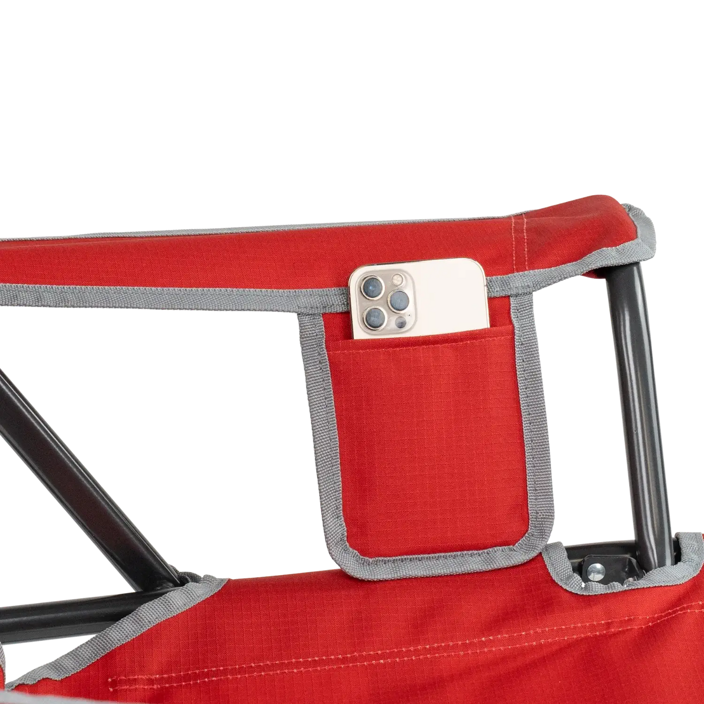 Patented Spring-Action College Comfort Pro Rocker - Ohio State Buckeyes - Choice 676 - RoadTrip Rocker Smooth Motion Camp Chair Detail