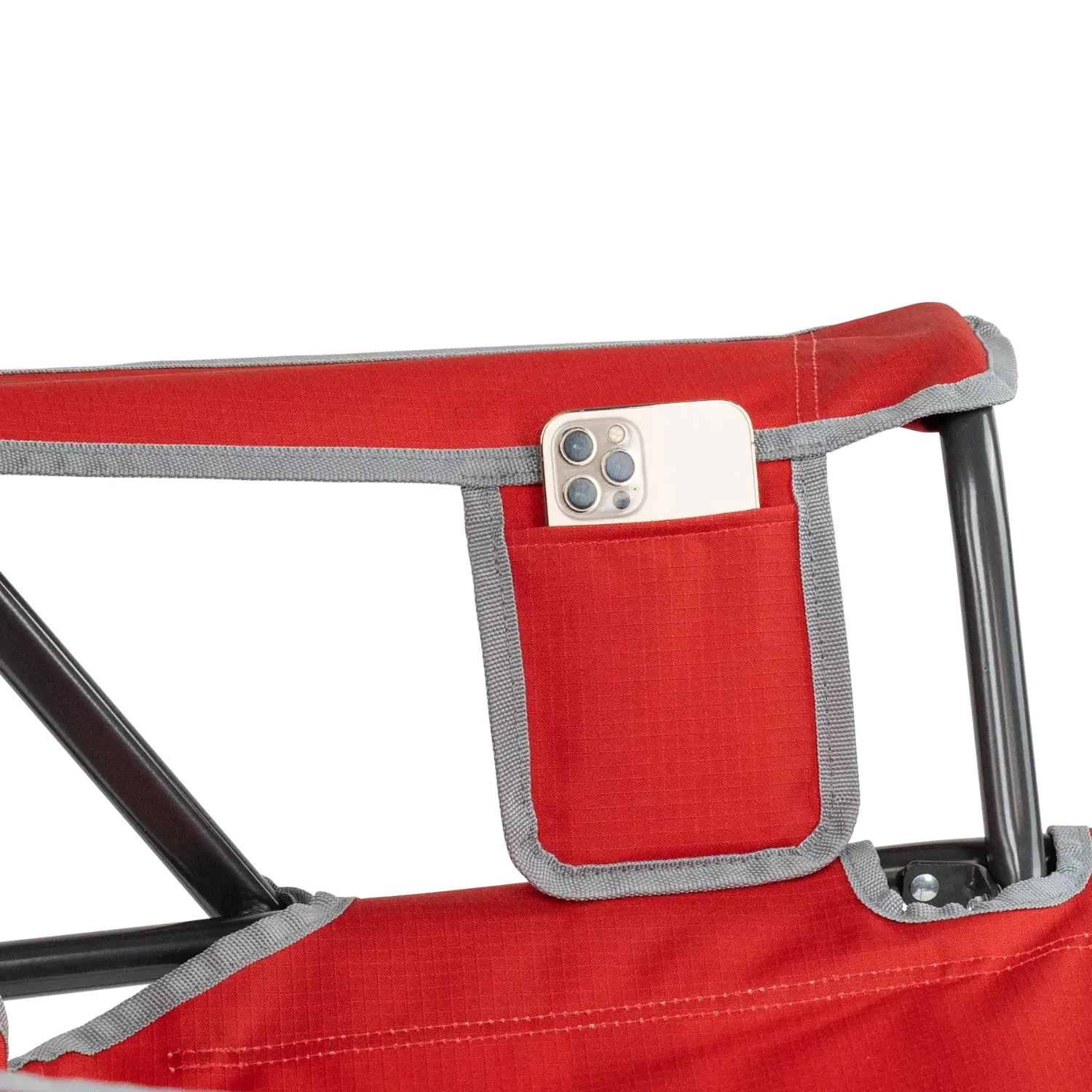 Patented Spring-Action College Comfort Pro Rocker - Ohio State Buckeyes - Choice 676 - RoadTrip Rocker Smooth Motion Camp Chair Detail
