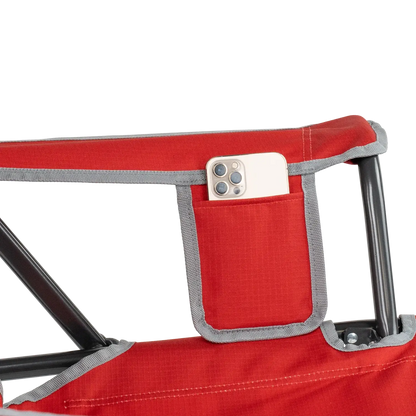 Patented Spring-Action College Comfort Pro Rocker - Ohio State Buckeyes - Choice 676 - RoadTrip Rocker Smooth Motion Camp Chair Detail