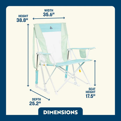 Heavy-Duty Freestyle Comfort Pro Rocker - Choice 375 - Freestyle Rocker Portable Outdoor Folding Chair Detail