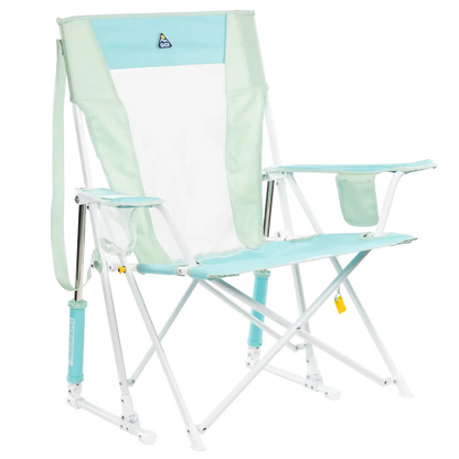 Heavy-Duty Freestyle Comfort Pro Rocker - Choice 375 - Freestyle Rocker Portable Outdoor Folding Chair - Pastel Green