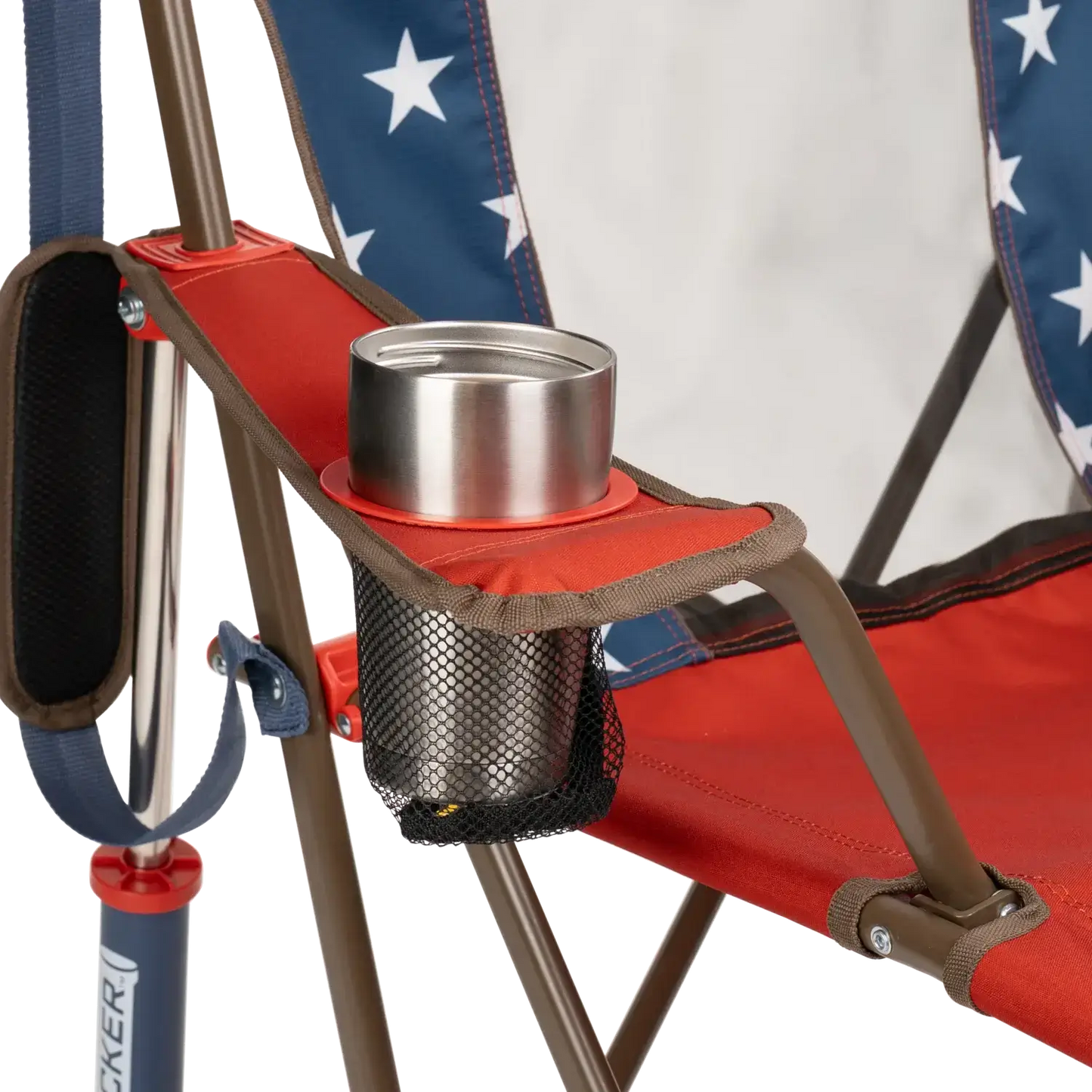 Patented Spring-Action Comfort Pro Rocker - USA Anniversary Deluxe - Choice 424 - Freestyle Rocker Portable Outdoor Folding Chair Detail