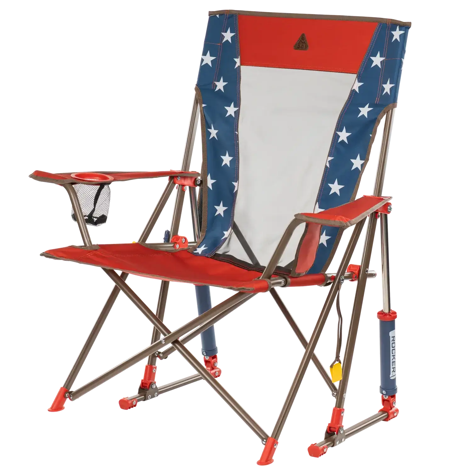 Patented Spring-Action Comfort Pro Rocker - USA Anniversary Deluxe - Choice 424 - Freestyle Rocker Portable Outdoor Folding Chair Detail