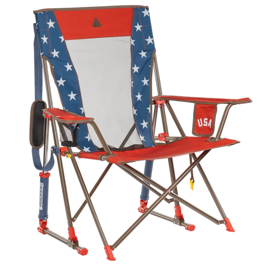 Patented Spring-Action Comfort Pro Rocker - USA Anniversary Deluxe - Choice 424 - Freestyle Rocker Portable Outdoor Folding Chair - Default Title