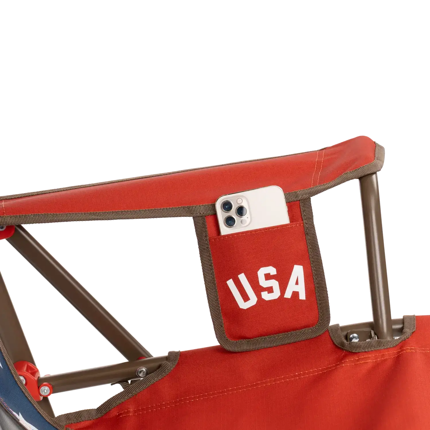 Patented Spring-Action Comfort Pro Rocker - USA Anniversary Deluxe - Choice 424 - Freestyle Rocker Portable Outdoor Folding Chair Detail