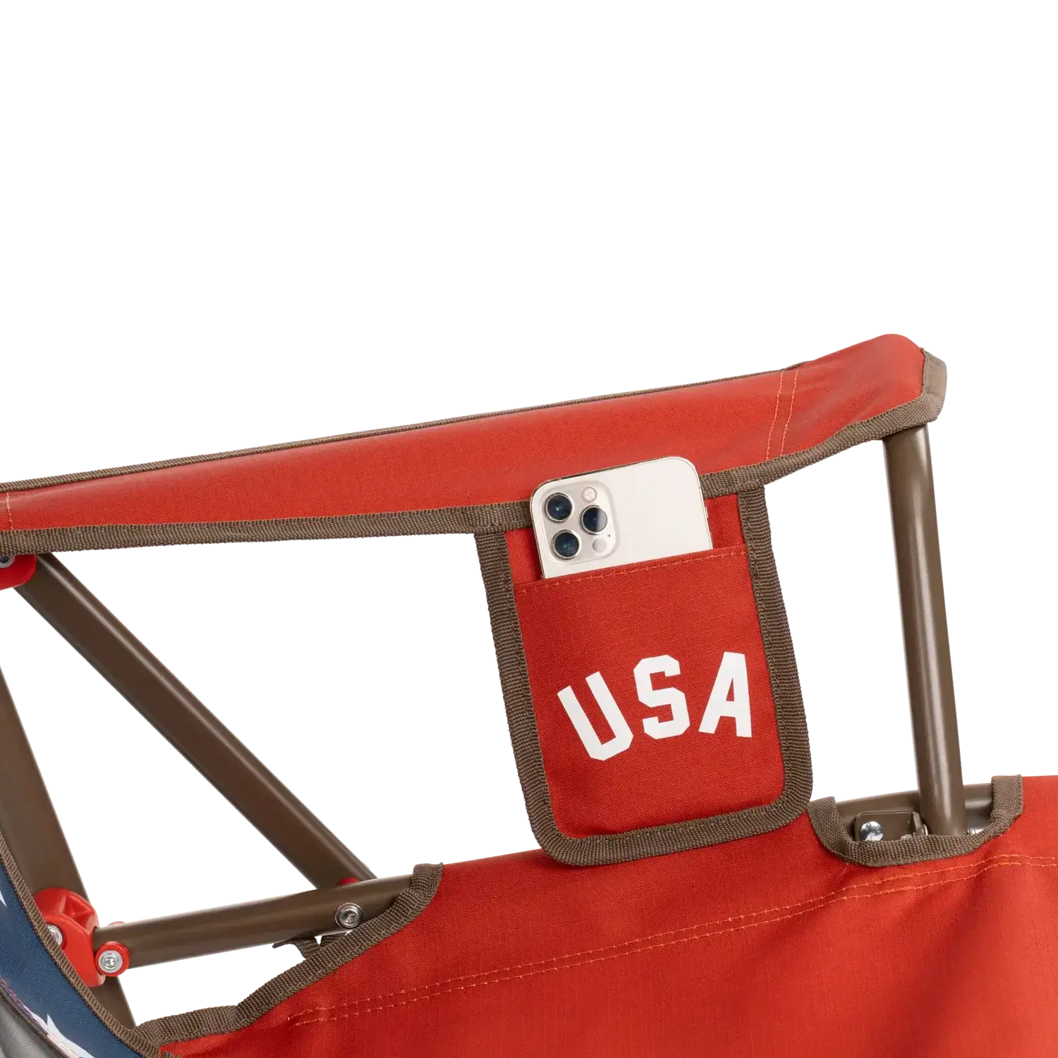 Patented Spring-Action Comfort Pro Rocker - USA Anniversary Deluxe - Choice 424 - Freestyle Rocker Portable Outdoor Folding Chair Detail