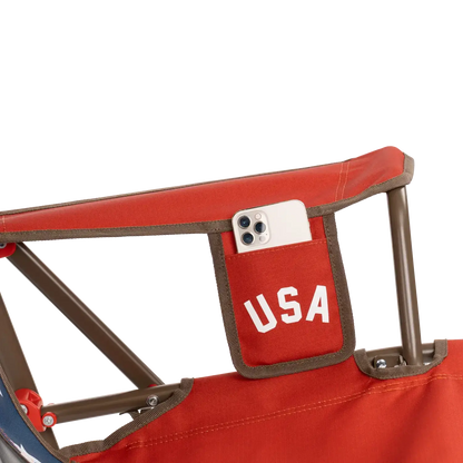 Patented Spring-Action Comfort Pro Rocker - USA Anniversary Deluxe - Choice 424 - Freestyle Rocker Portable Outdoor Folding Chair Detail