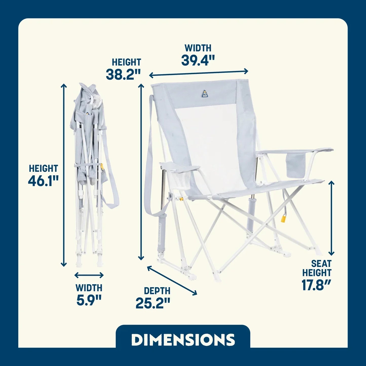 Premium All-Weather Comfort Pro Rocker XL - Choice 107 - RoadTrip Rocker Smooth Motion Camp Chair Detail