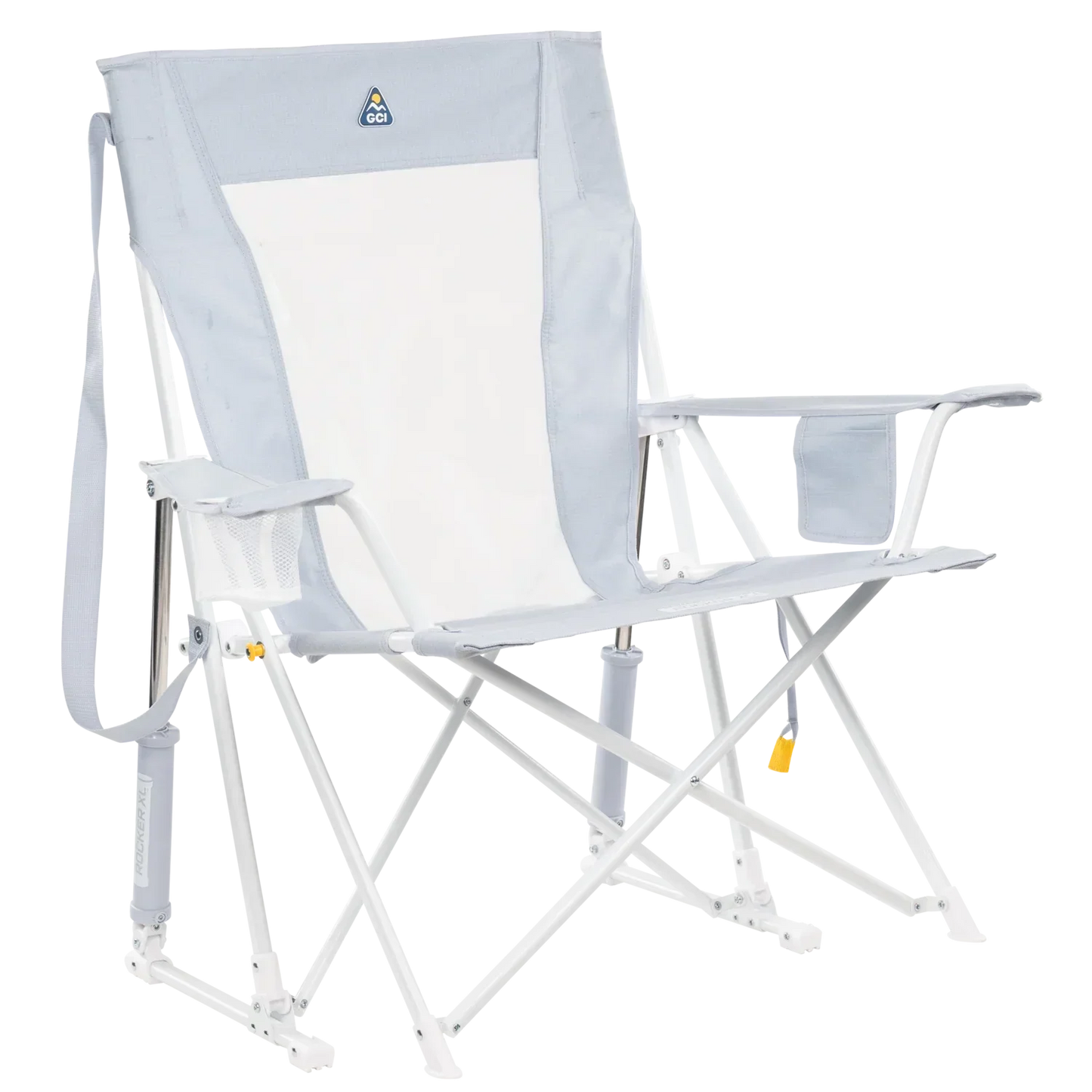 Premium All-Weather Comfort Pro Rocker XL - Choice 107 - RoadTrip Rocker Smooth Motion Camp Chair - Heathered Light Blue