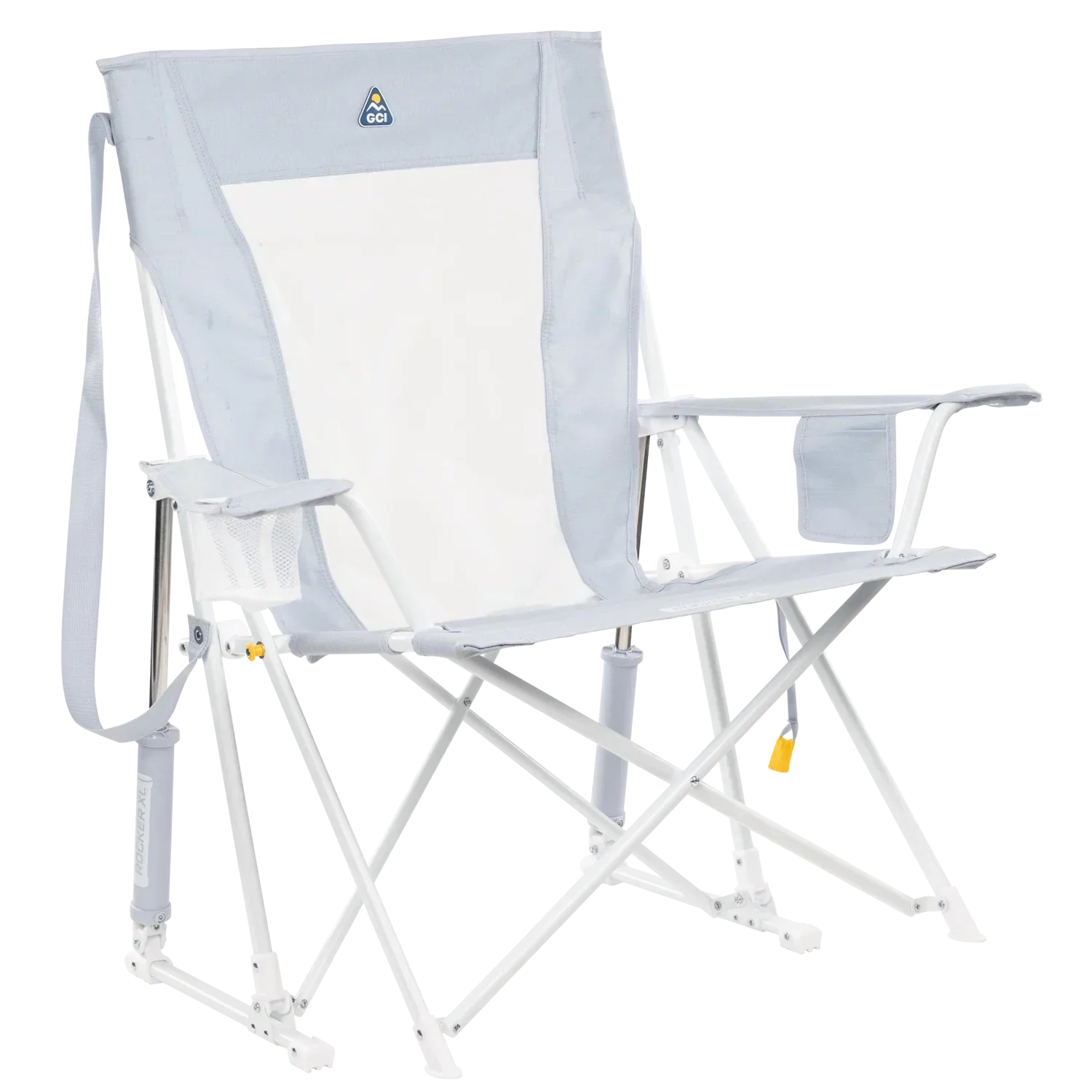 Premium All-Weather Comfort Pro Rocker XL - Choice 107 - RoadTrip Rocker Smooth Motion Camp Chair - Heathered Light Blue