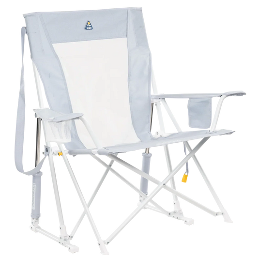 Premium All-Weather Comfort Pro Rocker XL - Choice 107 - RoadTrip Rocker Smooth Motion Camp Chair - Heathered Light Blue
