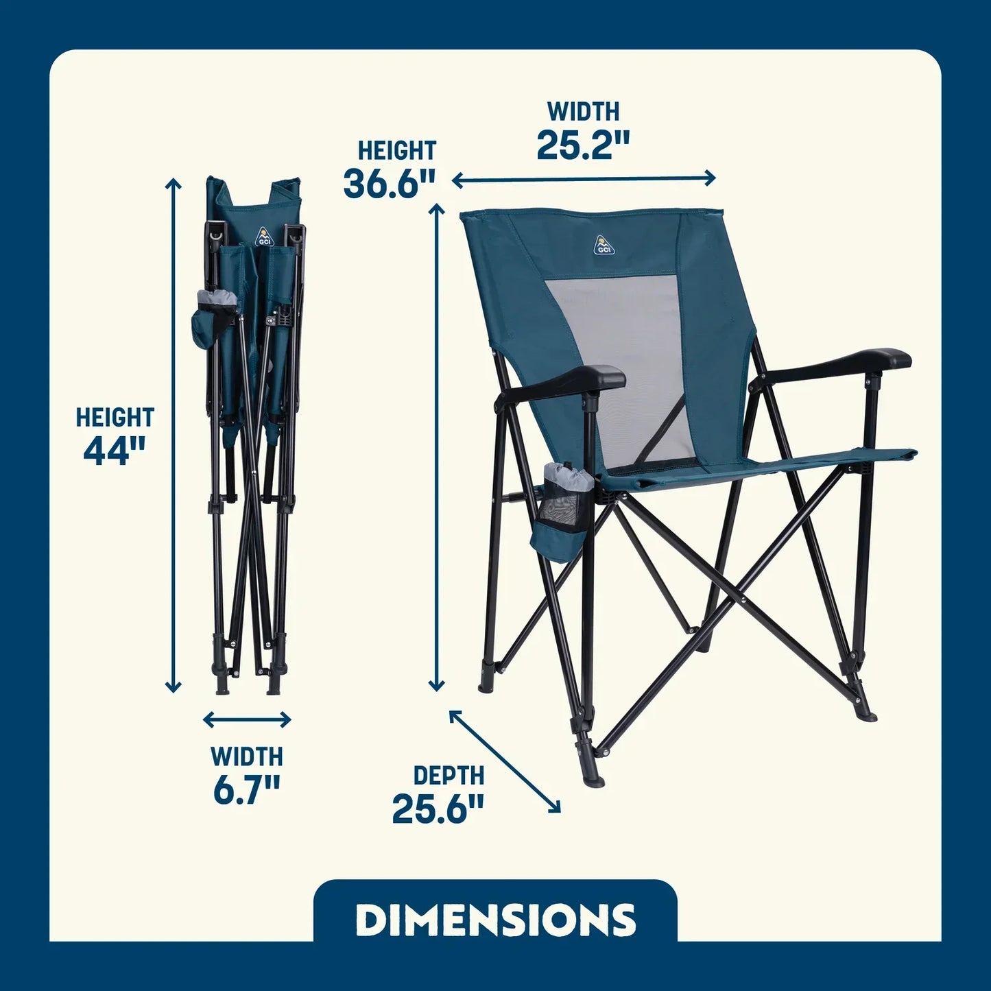 Space-Saving Pico Eazy Chair - Choice 976 - Ultra-Lightweight Telescoping PackSeat Travel Stool Detail
