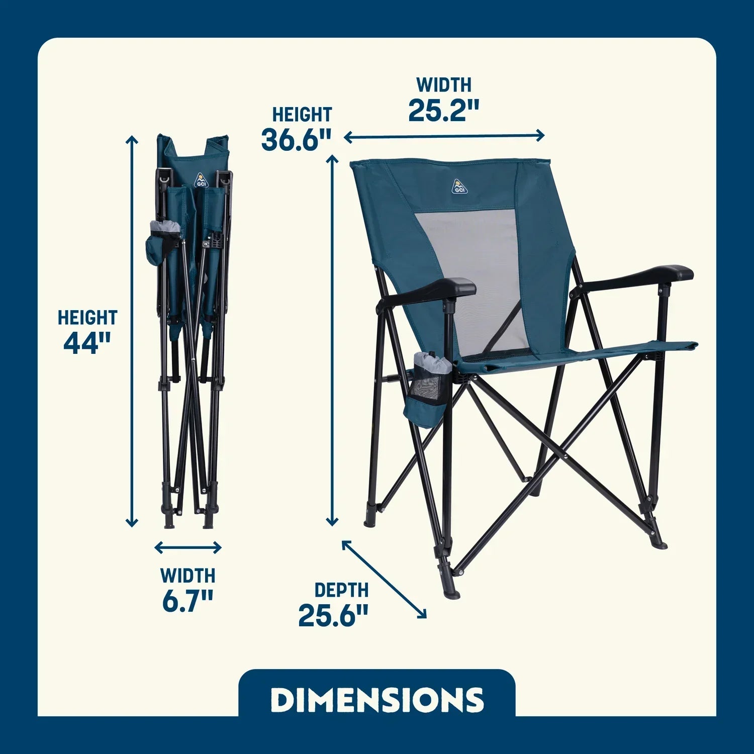 Space-Saving Pico Eazy Chair - Choice 976 - Ultra-Lightweight Telescoping PackSeat Travel Stool Detail