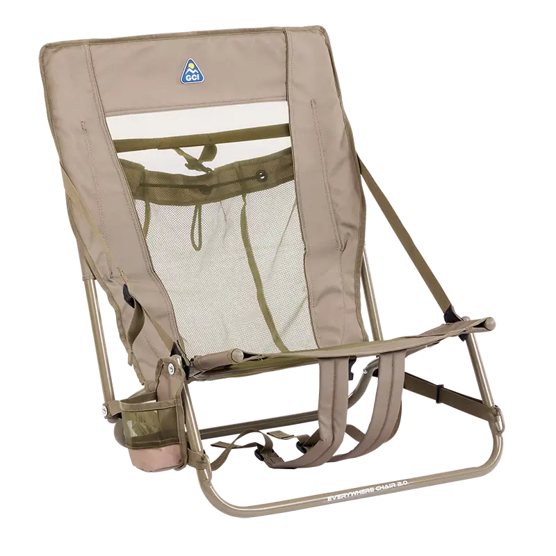 Sand-Friendly Everywhere Chair 2 - Choice 656 - Multi-Position Outdoor Beach Chair with Pillow - Aged Fatigue