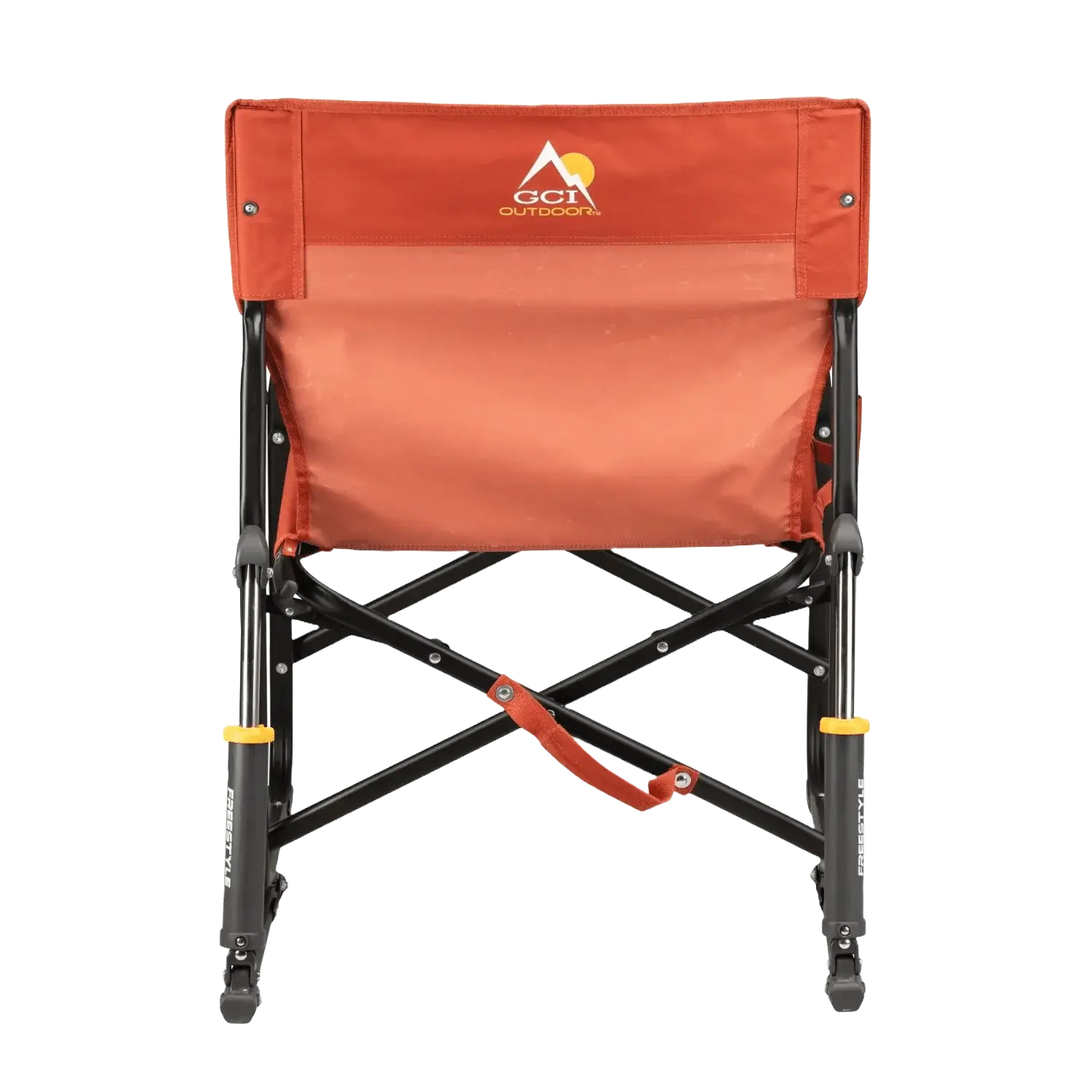 Luxury Camp Freestyle Rocker - Pumpkin Spice - Choice 373 - Freestyle Rocker Portable Outdoor Folding Chair Detail