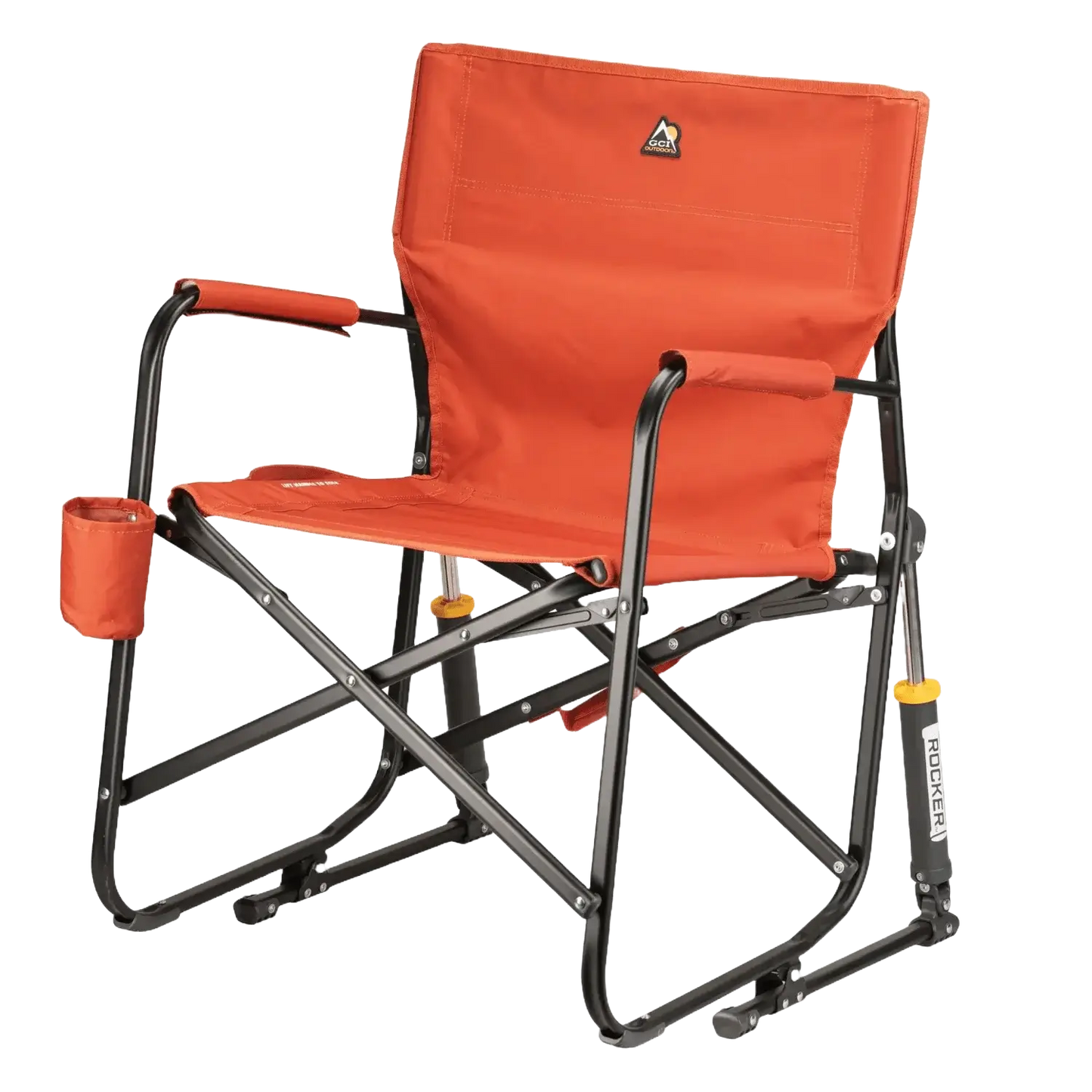Luxury Camp Freestyle Rocker - Pumpkin Spice - Choice 373 - Freestyle Rocker Portable Outdoor Folding Chair Detail