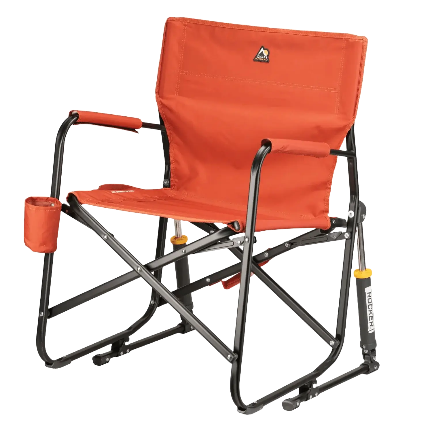 Luxury Camp Freestyle Rocker - Pumpkin Spice - Choice 373 - Freestyle Rocker Portable Outdoor Folding Chair Detail