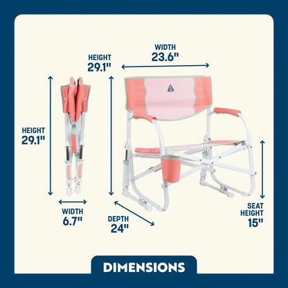 Premium All-Weather Grab & Go Rocker - Choice 551 - Freestyle Rocker Portable Outdoor Folding Chair Detail