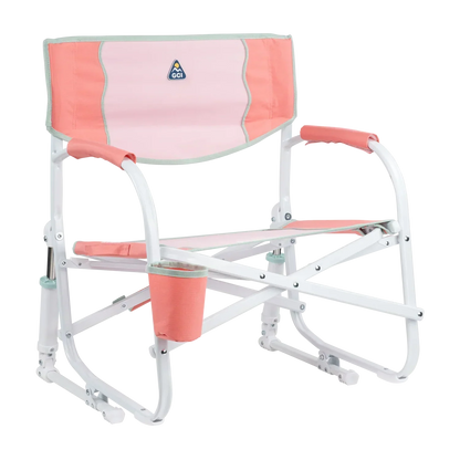 Premium All-Weather Grab & Go Rocker - Choice 551 - Freestyle Rocker Portable Outdoor Folding Chair - Coral
