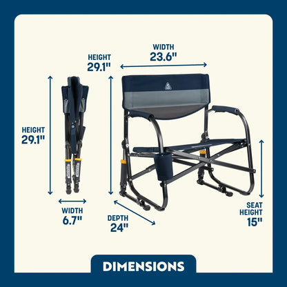 Premium All-Weather Grab & Go Rocker - Choice 551 - Freestyle Rocker Portable Outdoor Folding Chair Detail