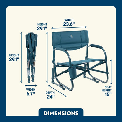 Premium All-Weather Grab & Go Rocker - Choice 551 - Freestyle Rocker Portable Outdoor Folding Chair Detail