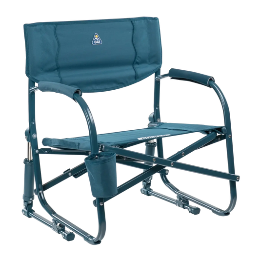Premium All-Weather Grab & Go Rocker - Choice 551 - Freestyle Rocker Portable Outdoor Folding Chair - Teal