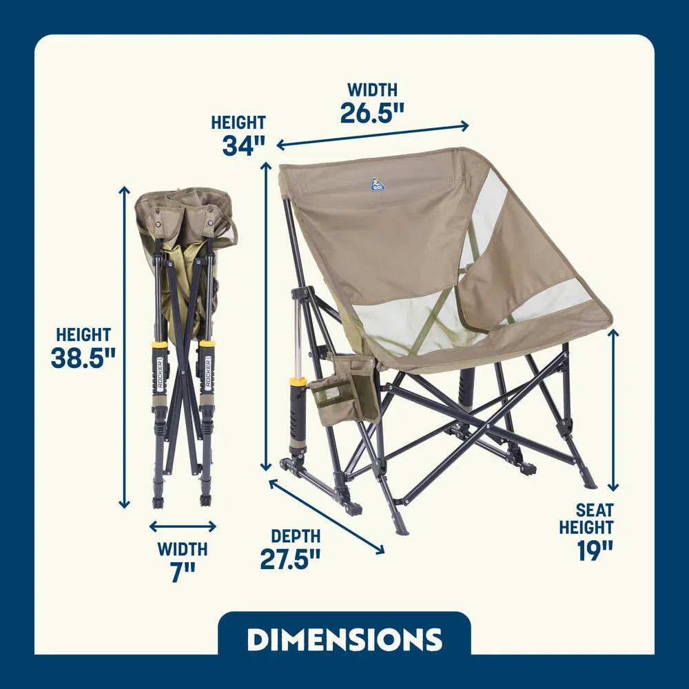 Heavy-Duty Freestyle Pod Rocker Elite - Choice 832 - Patented Spring-Action Rocking Chair for Camping Detail