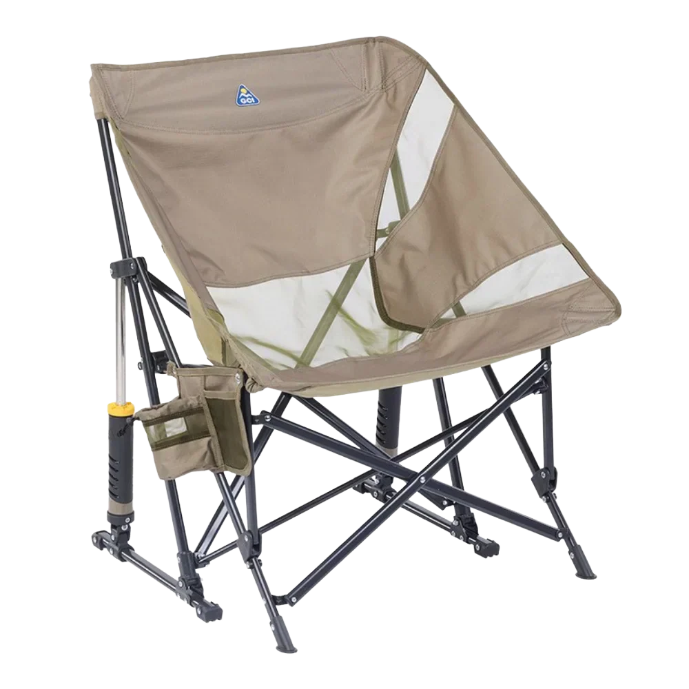 Heavy-Duty Freestyle Pod Rocker Elite - Choice 832 - Patented Spring-Action Rocking Chair for Camping - Aged Fatigue