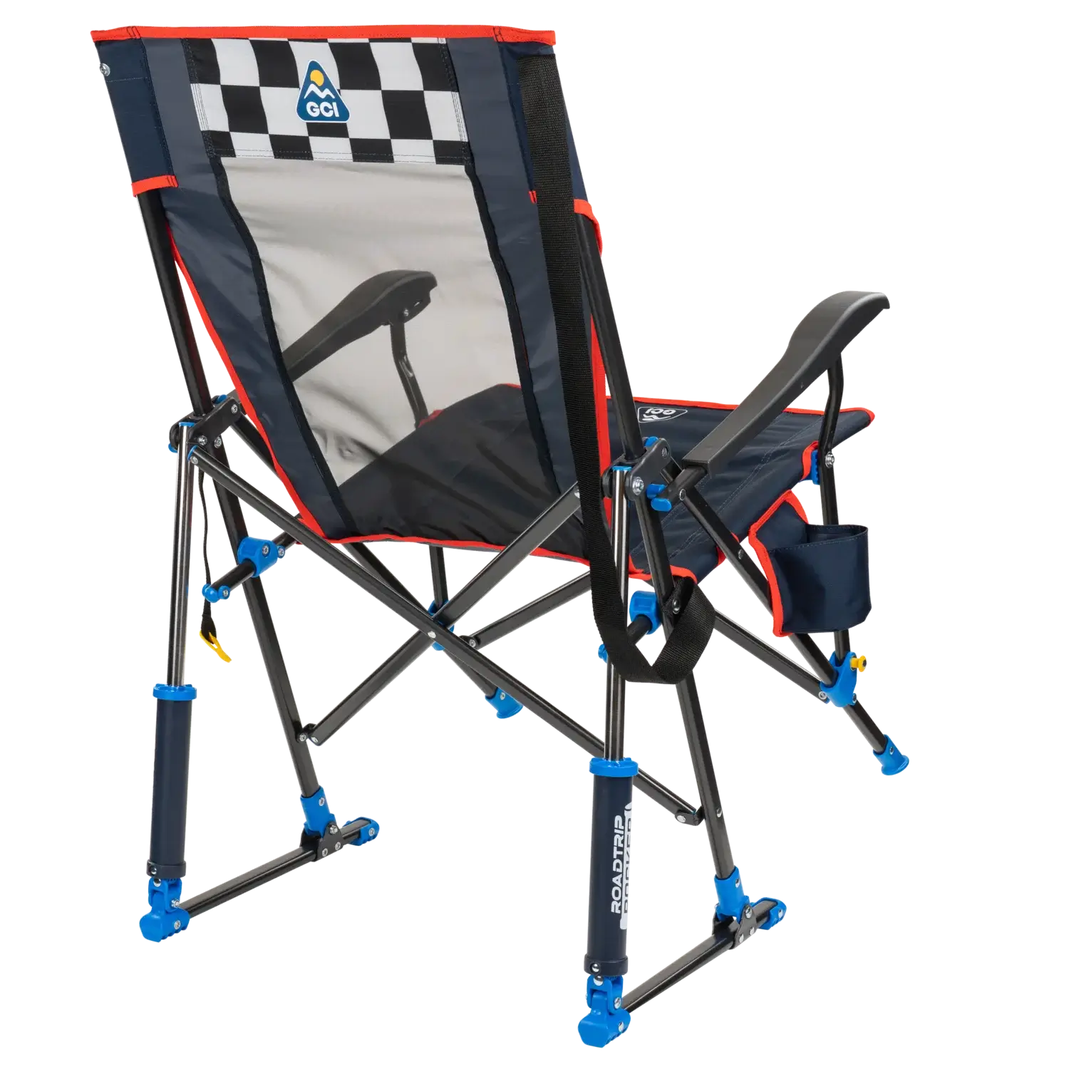 Luxury Camp RoadTrip Rocker - NASCAR For Him - Choice 453 - RoadTrip Rocker Smooth Motion Camp Chair Detail