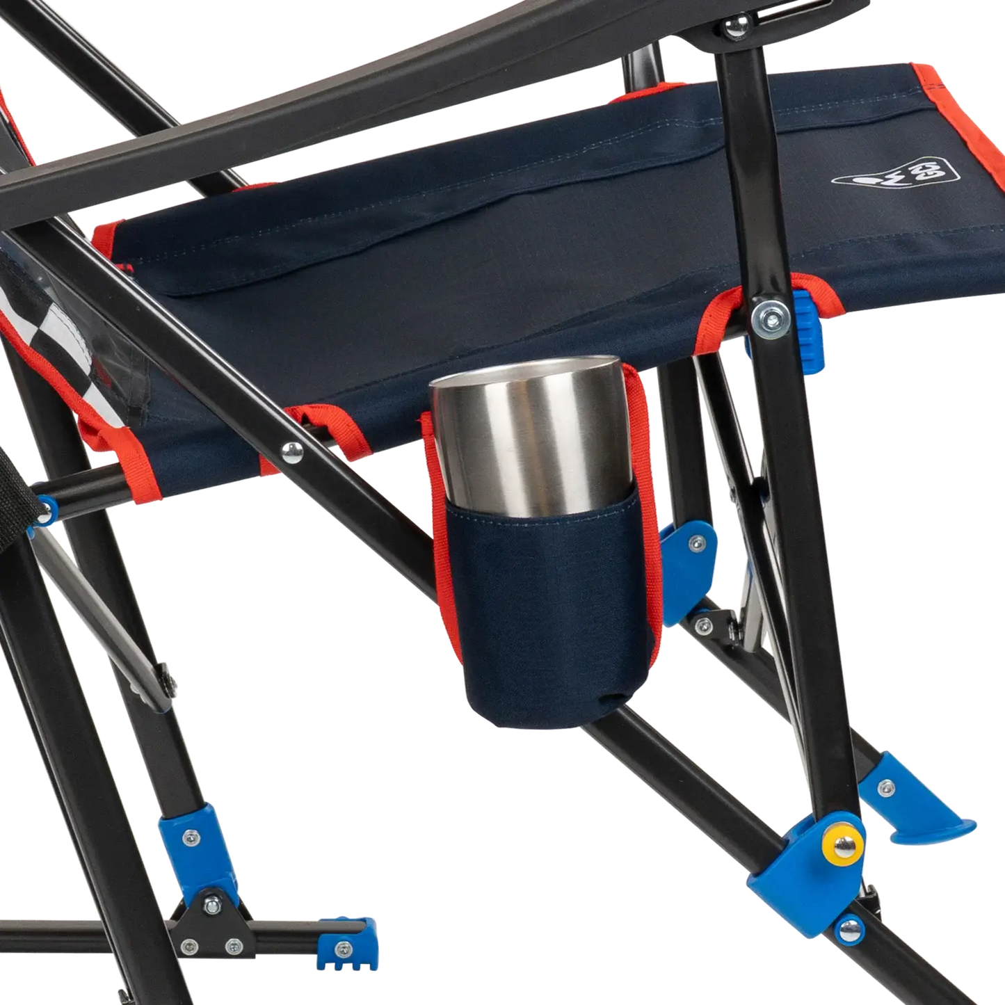 Luxury Camp RoadTrip Rocker - NASCAR For Him - Choice 453 - RoadTrip Rocker Smooth Motion Camp Chair Detail