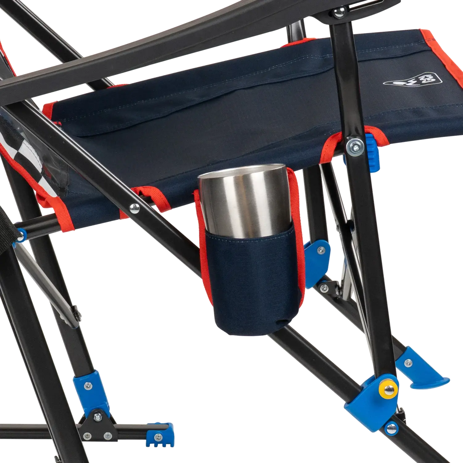 Luxury Camp RoadTrip Rocker - NASCAR For Him - Choice 453 - RoadTrip Rocker Smooth Motion Camp Chair Detail