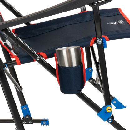 Luxury Camp RoadTrip Rocker - NASCAR For Him - Choice 453 - RoadTrip Rocker Smooth Motion Camp Chair Detail